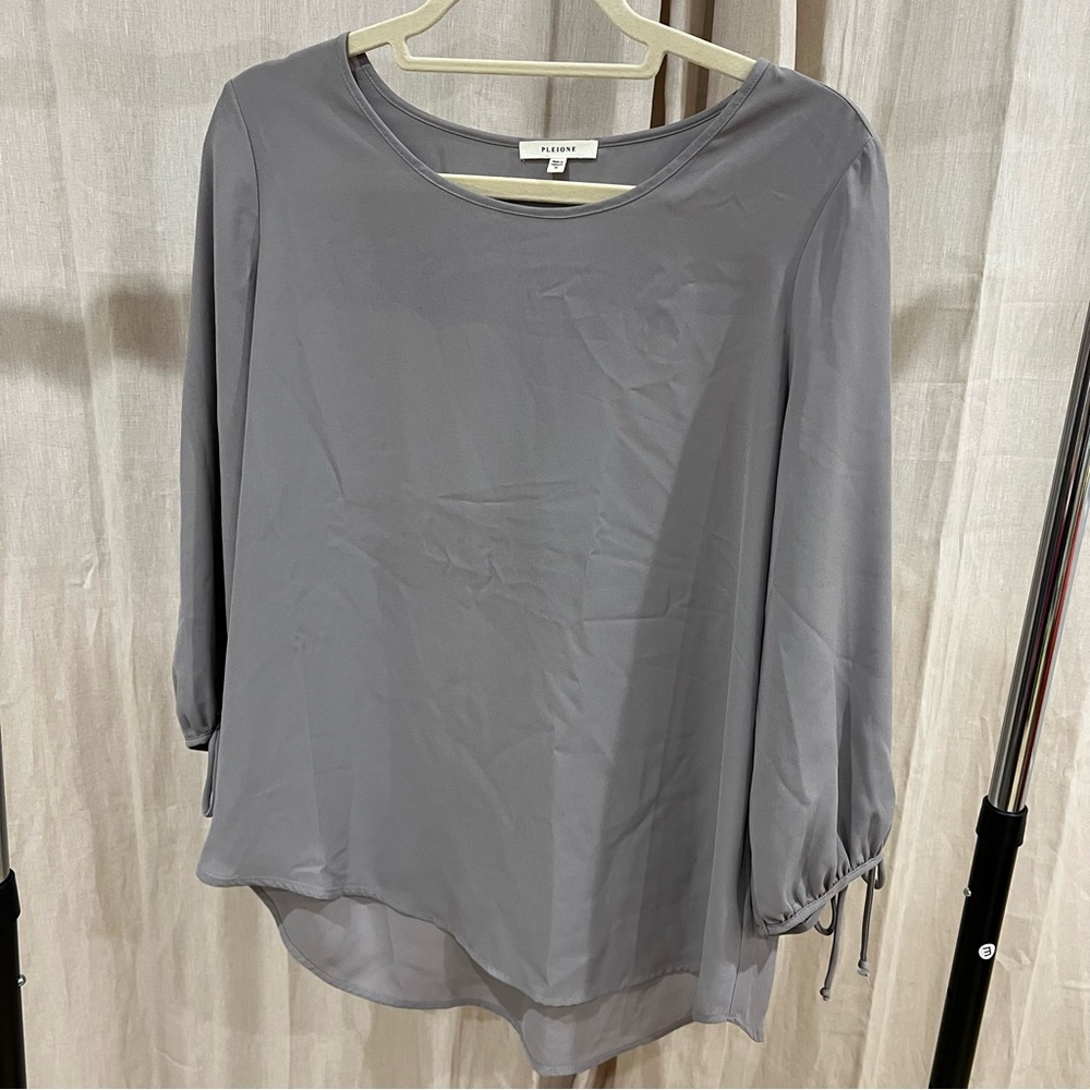 Pleione Charcoal Gray Women's Blouse
